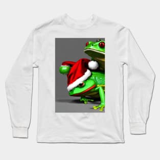 Kawaii Frog Christmas Long Sleeve T-Shirt